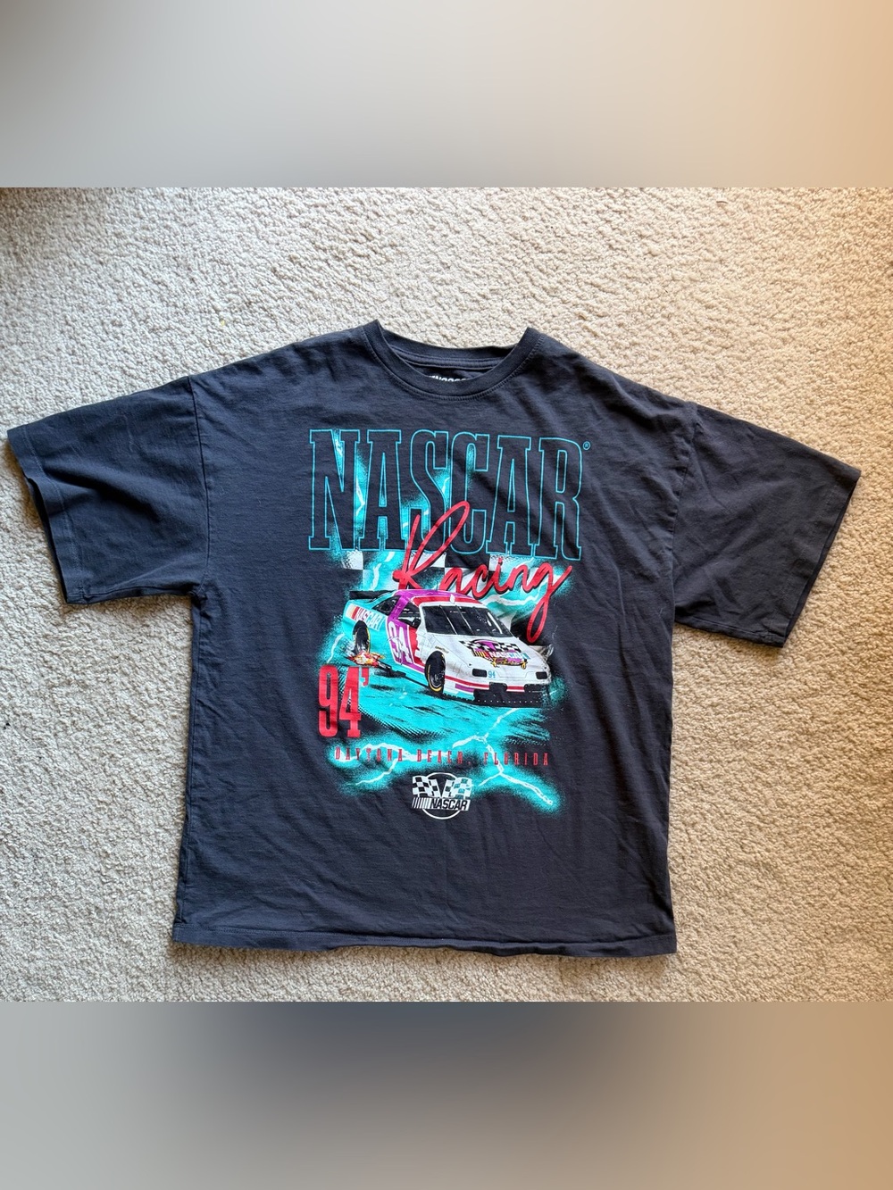 Vintage Style NASCAR Racing 94 Daytona Beach Graphic T-Shirt